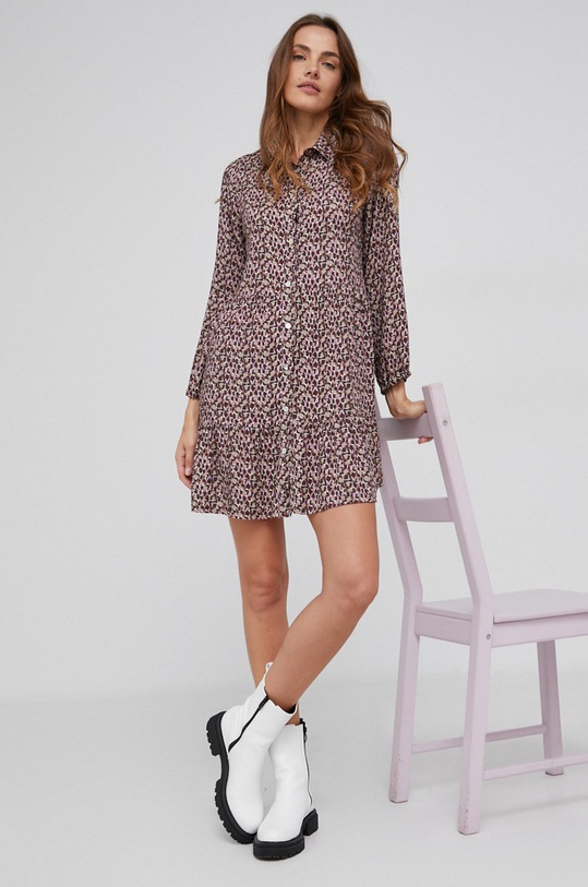 Šaty Answear.LAB 13262FTSD.1KR hnědá WW22