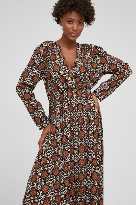 Šaty Answear.LAB hnědá L5045.1KR