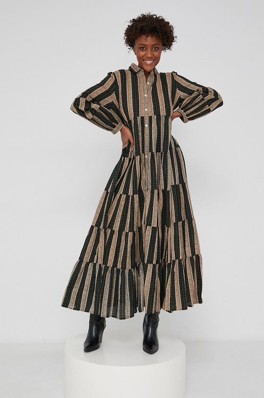 Answear Lab Sukienka bawełniana 1985.1.AJ zielony WW22