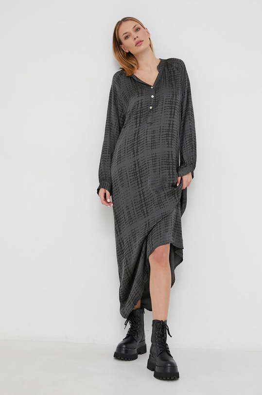 Hodvábne šaty Answear.LAB látka čierna 802013.1KR