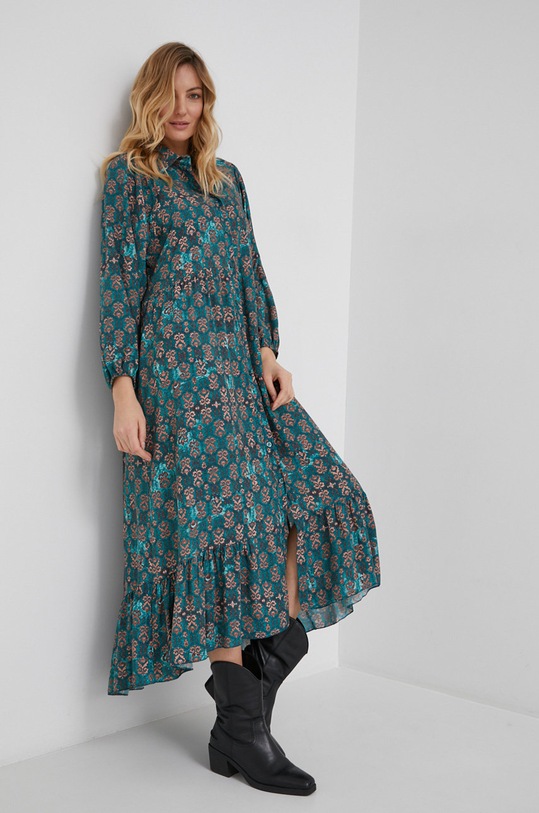 Šaty Answear.LAB viskóza zelená 5119.1.KR