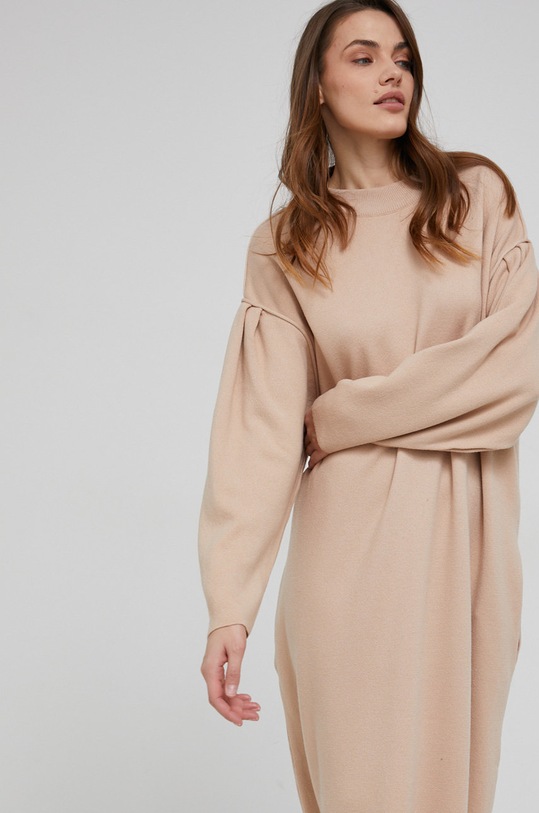 Odzież Answear Lab Sukienka 1200.DA beżowy