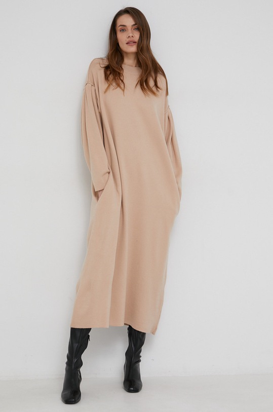 Answear Lab Sukienka 1200.DA beżowy