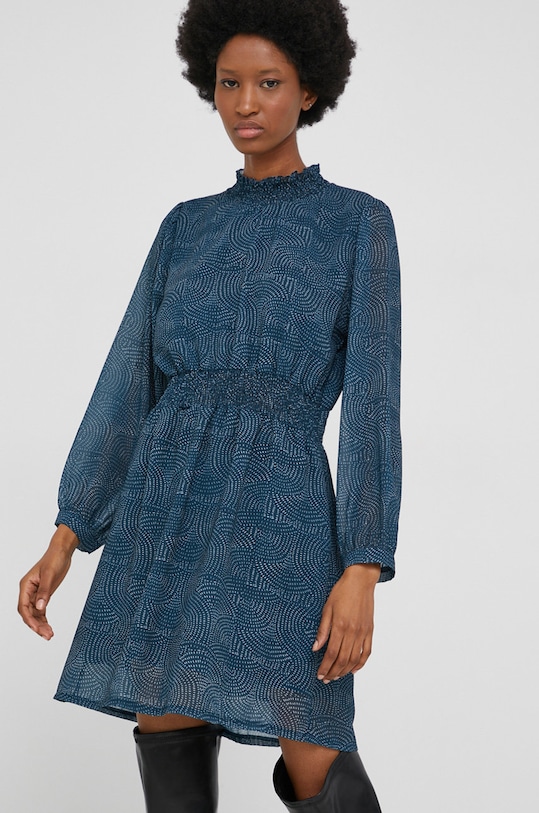 Šaty Answear.LAB látka modrá 13513GSD.DB