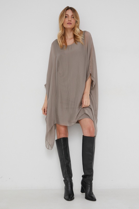 Answear.LAB - Selyem ruha 5707.2KR bézs WW22