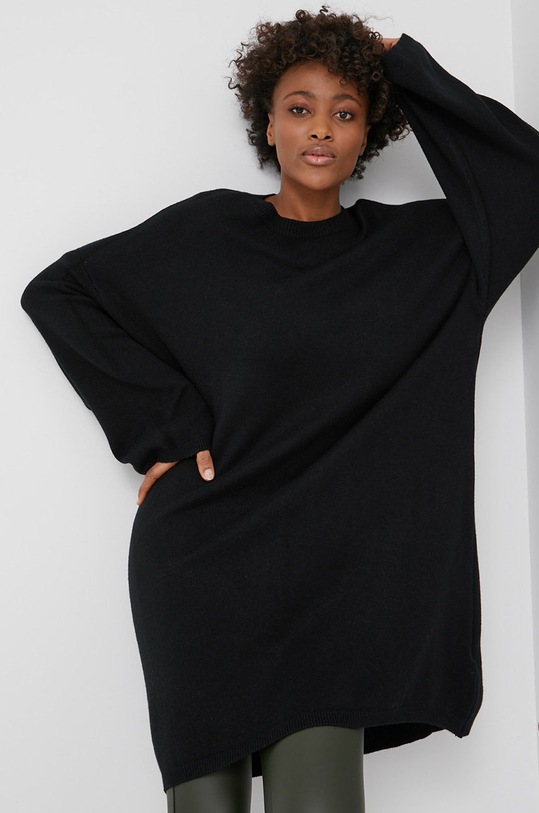 Haljina Answear.LAB bez uzorka crna N.10126.2KR