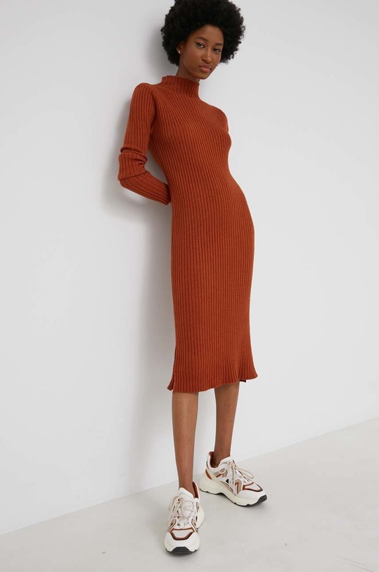 Šaty Answear.LAB 553VPN.1KR hnedá WW22