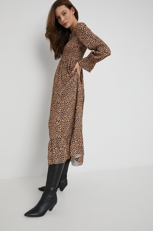 Answear Lab sukienka 1185.03.1KR beżowy WW22