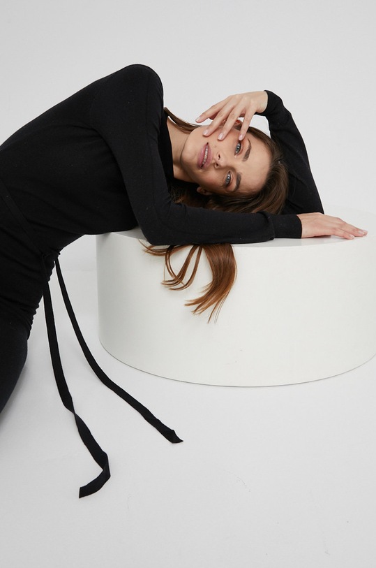 Šaty Answear.LAB maxi černá W2307.MB