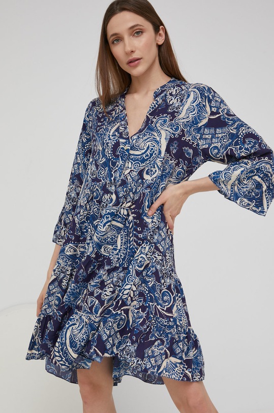 Answear Lab sukienka trzy czwarte niebieski 3402.WC