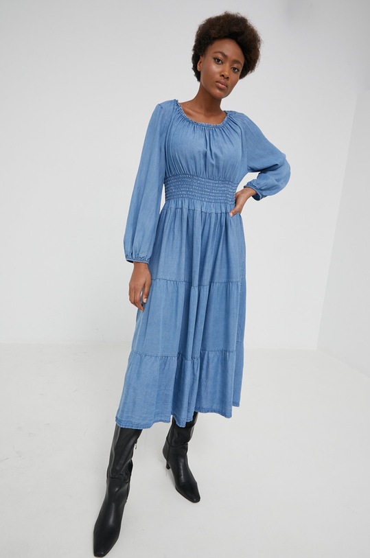 Šaty Answear.LAB 71623CX.K modrá WW22