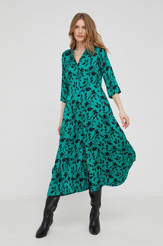 Answear Lab sukienka trzy czwarte zielony G22132.AA