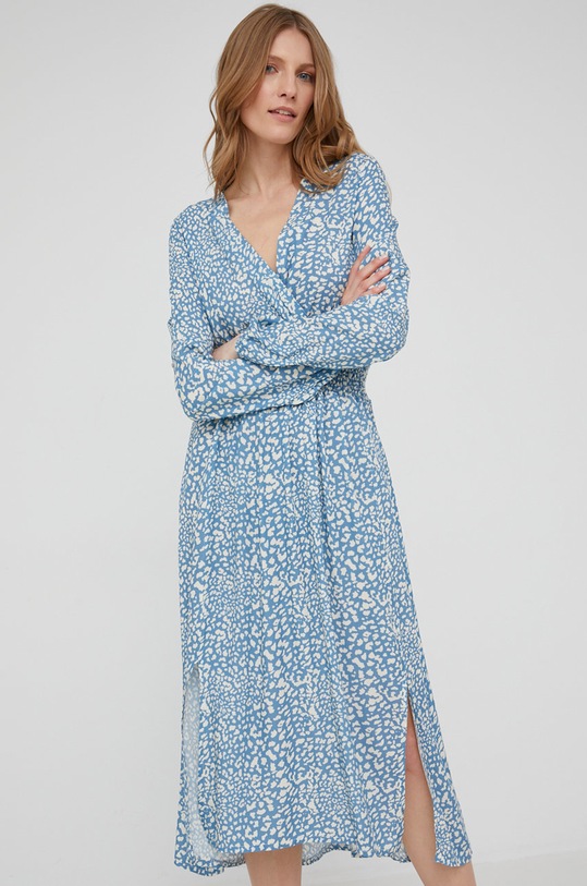 Šaty Answear.LAB viskóza modrá 6382.1.DB