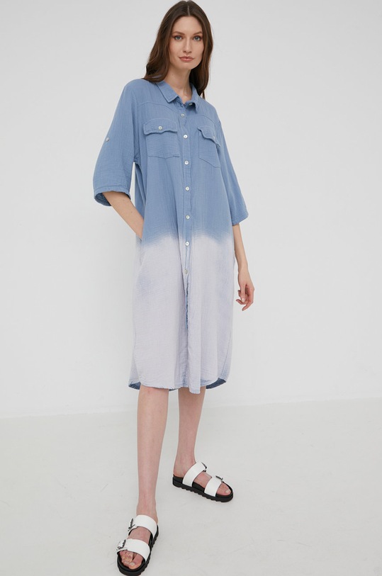 Answear Lab sukienka bawełniana 20166.35.1.DB niebieski WW22