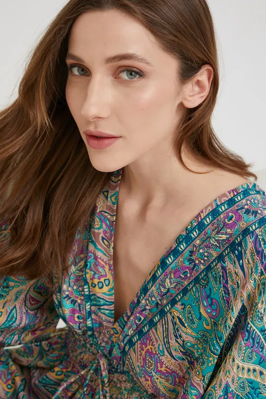 Answear Lab sukienka jedwabna Silk Blended 1165..DB zielony