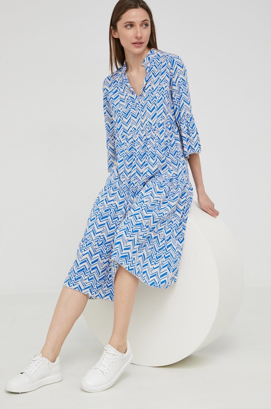 Answear Lab sukienka trzy czwarte niebieski 6772PV4L.JS