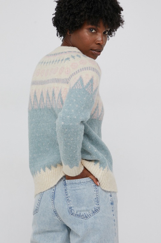 Odzież Answear Lab Sweter z domieszką wełny Y1093.3KR turkusowy