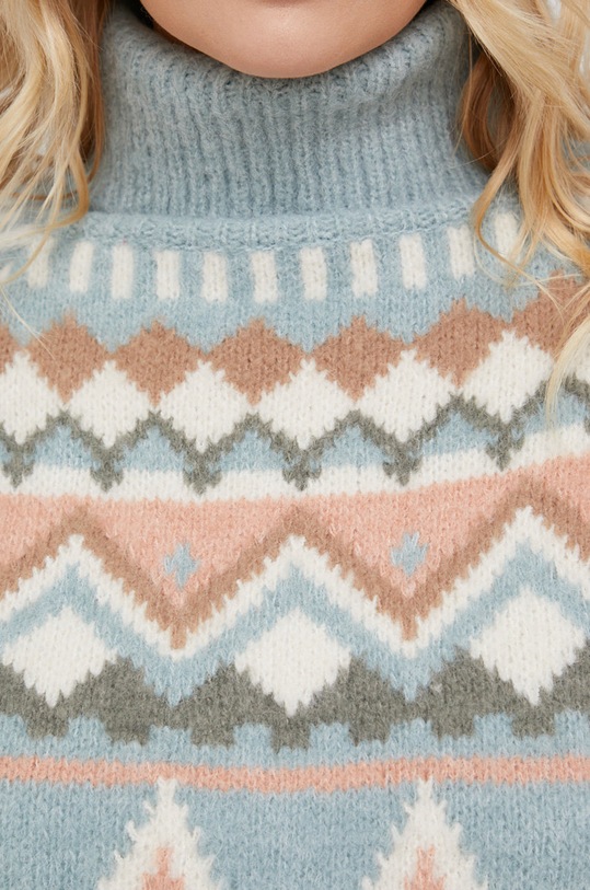 Answear Lab Sweter z domieszką wełny IY21715.1.AJ turkusowy