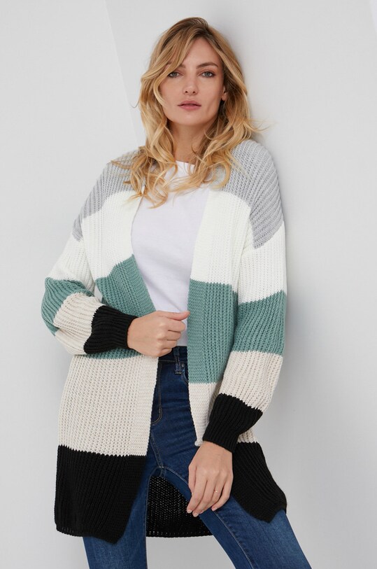 Answear Lab Cardigan din amestec de lână cu modele multicolor 8112KR