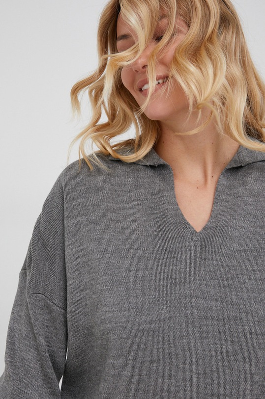 Answear Lab Sweter z domieszką wełny szary 21K1309.AJ