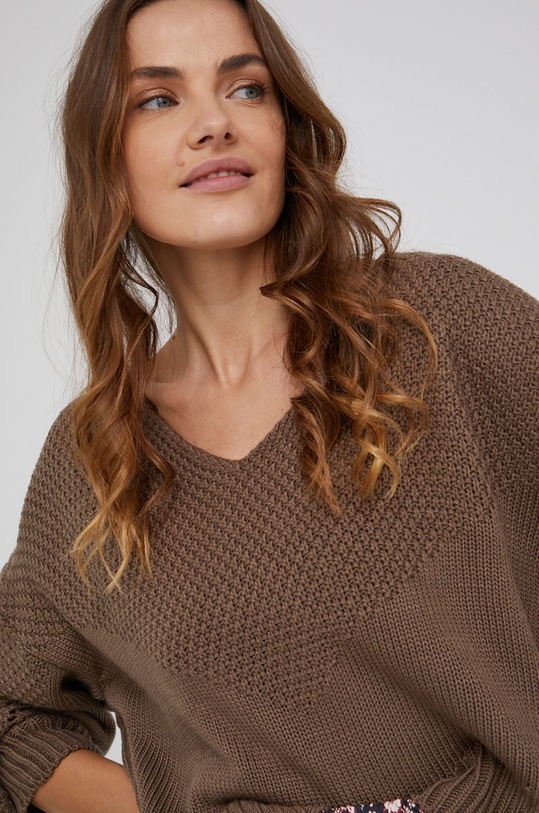 Answear Lab Sweter brązowy 221.1206.2KR