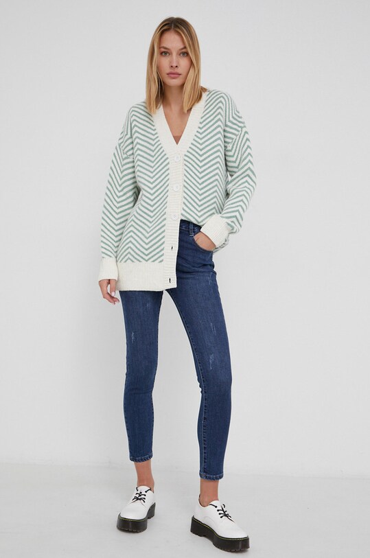 Answear Lab Cardigan de lână A91831.1.AJ turcoaz WW22