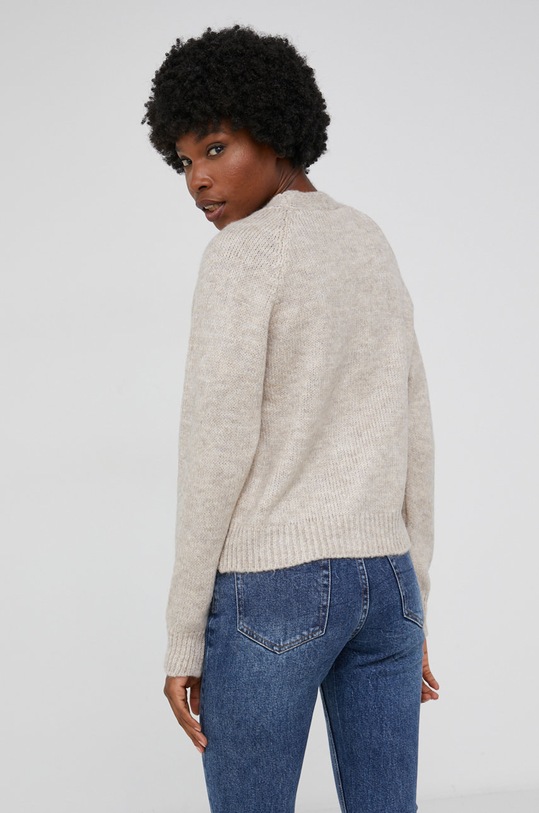 Odzież Answear Lab Kardigan z domieszką wełny WW22.SWD028 beżowy