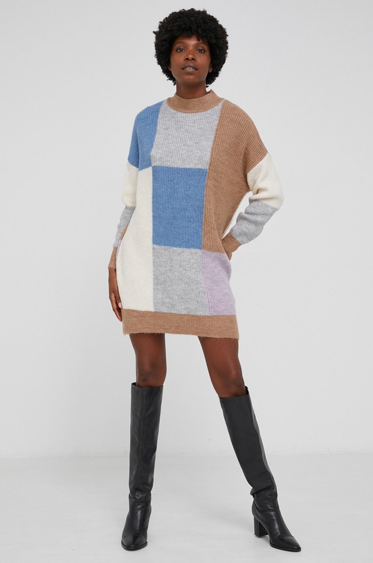 Answear Lab Sweter z domieszką wełny 4483.2KR beżowy WW22