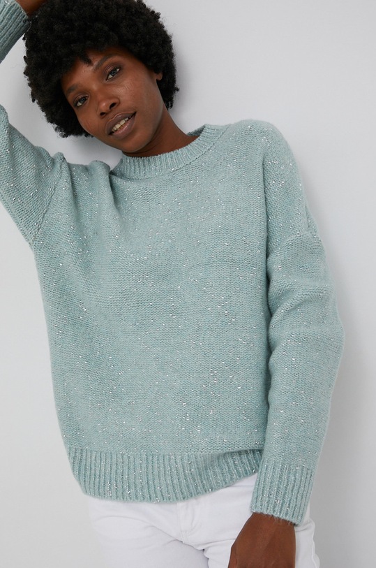Answear Lab Sweter 4458.2KR turkusowy