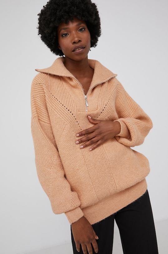 Answear Lab Sweter z wełną różowy T1241.AJ