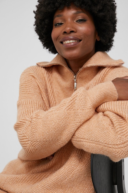 Answear Lab Sweter z wełną T1241.AJ różowy