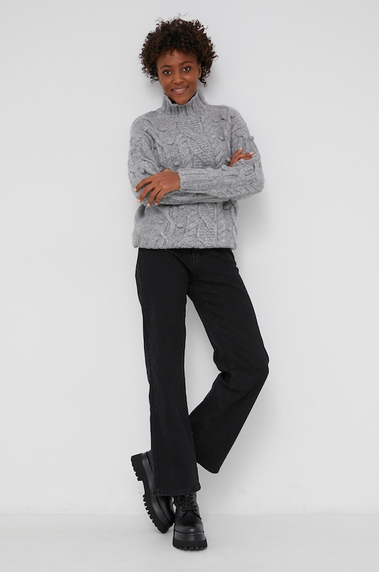 Answear Lab Sweter z wełną 2112.2KR szary WW22