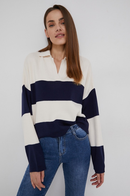 Answear Lab Pulover subtiri bleumarin 1452.1.MB