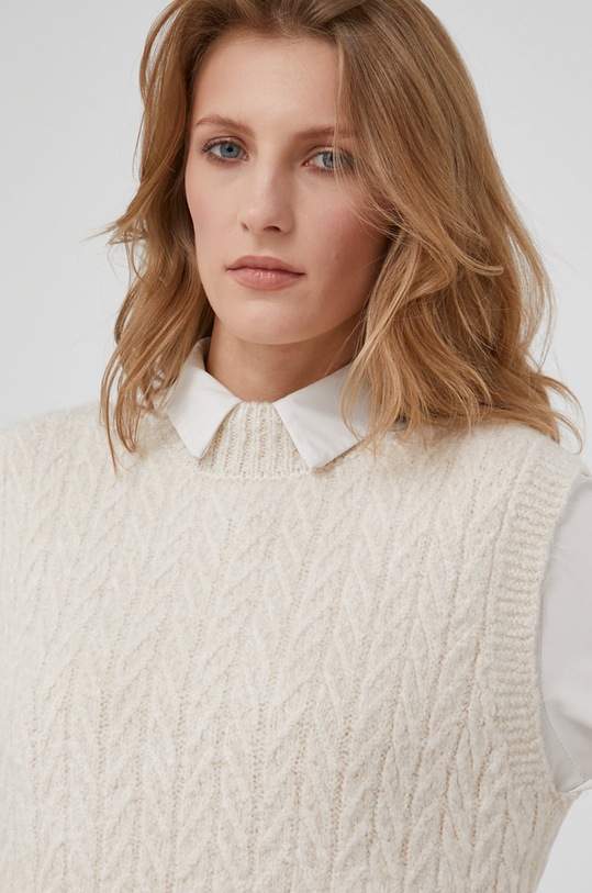 Answear Lab Kamizelka z wełną 4482.1KR beżowy