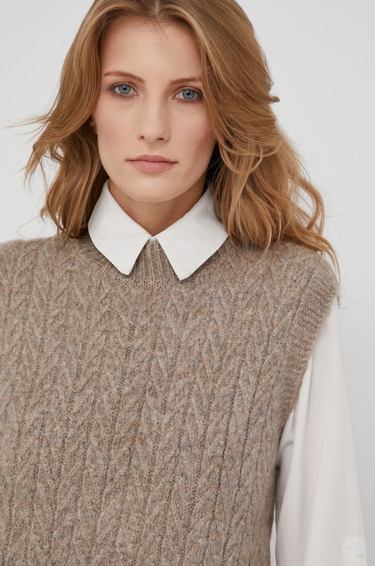 Answear Lab Vestă cu lână bej 4482.2KR