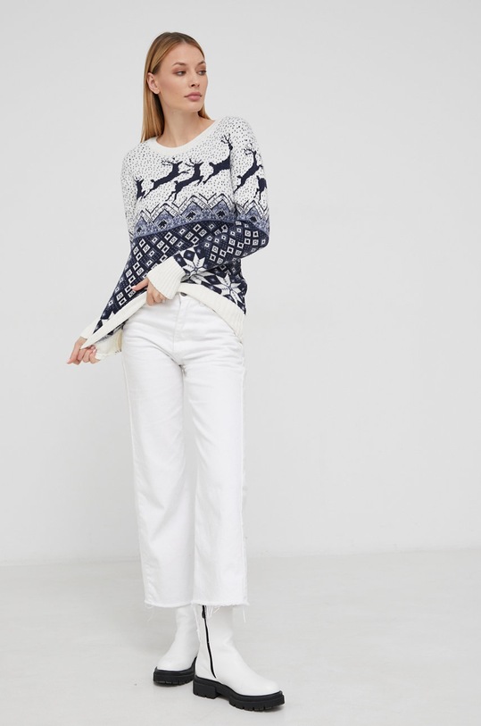 Answear Lab Sweter z wełną B4397.MB beżowy WW22