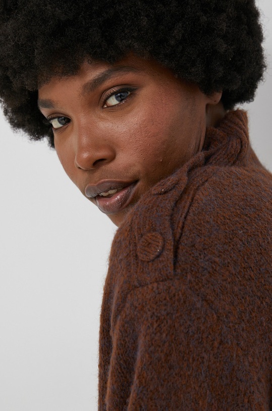 Answear Lab Sweter z wełną brązowy MC18889.1.2.AJ