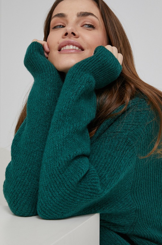 Answear Lab Pulover subtiri verde WW22.SWD0CP