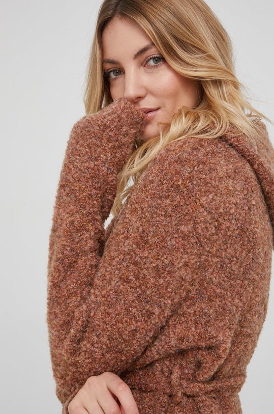 Answear Lab Kardigan z wełną brązowy LU2313.DA