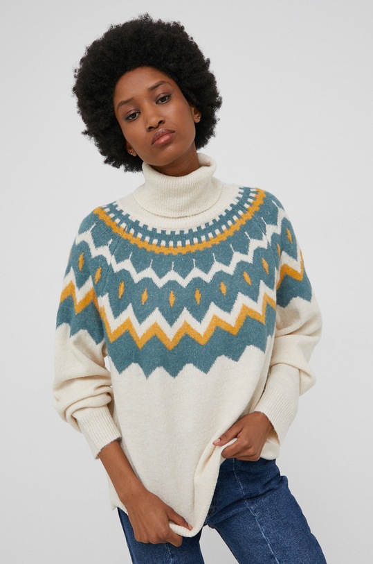 Vlnený sveter Answear.LAB s prímesou vlny béžová YH0096.2KR