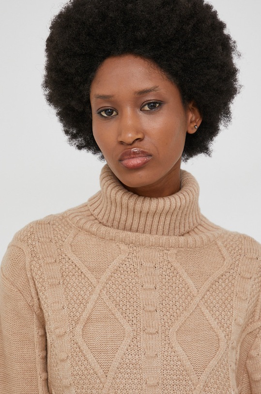 Answear Lab Sweter z wełną beżowy 92960.1KR