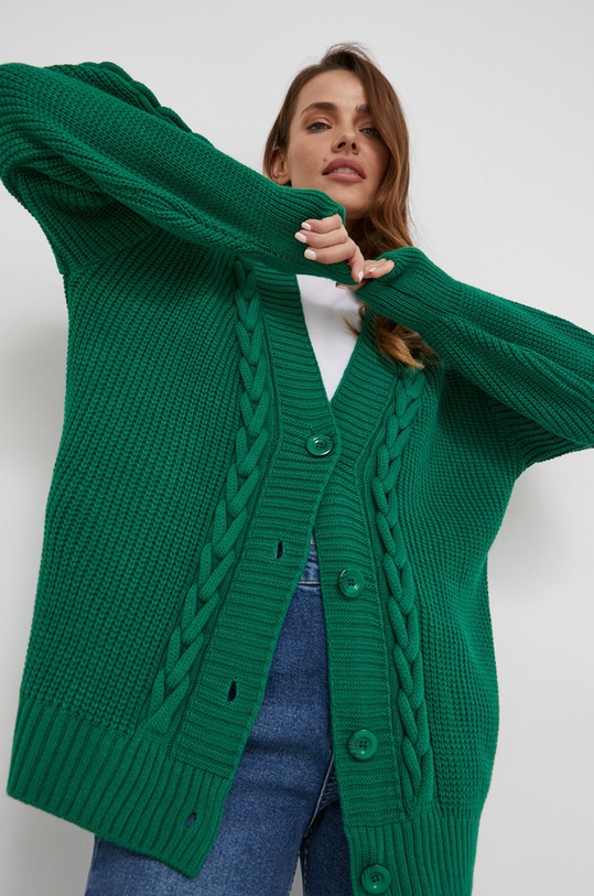 Answear Lab Kardigan pozostałe zielony 6062.MB