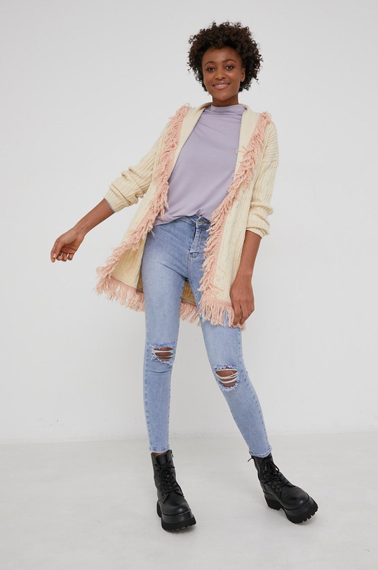 Vuneni kardigan Answear.LAB 2932.AJ bež WW22