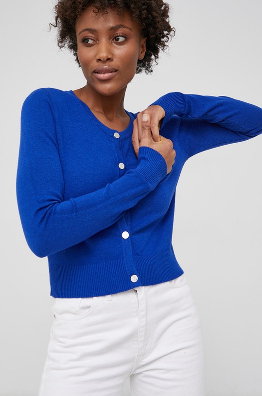 Kardigan Answear.LAB okrugli plava F3206.AJ