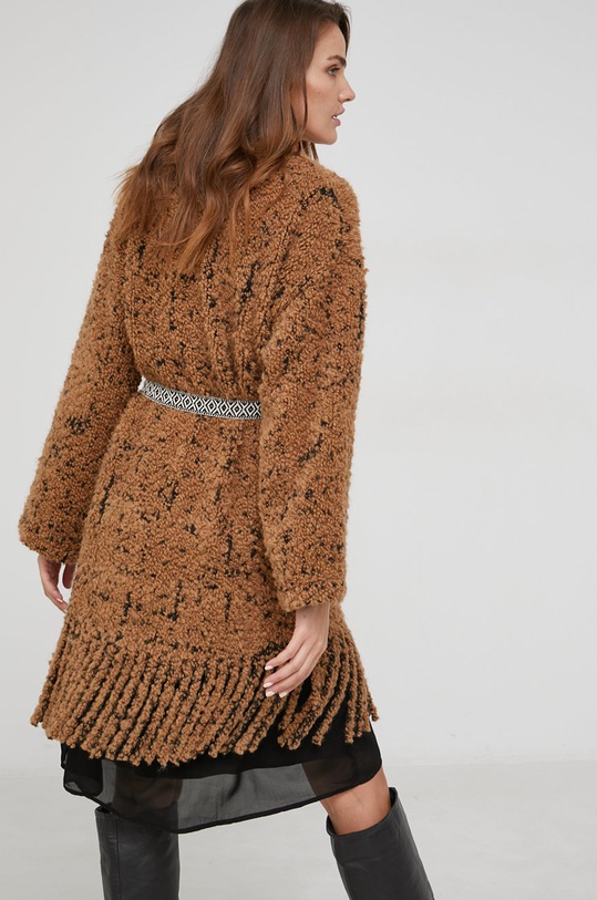 Odzież Answear Lab Kardigan z wełną 4016.2KR brązowy