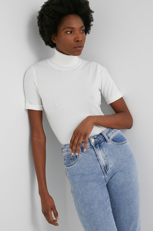 Tričko Answear.LAB rolák biela 19202203.1K