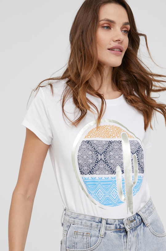 Answear Lab t-shirt z elastanem biały 18116.12.DA