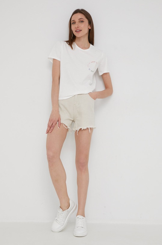 Bavlněné tričko Answear.LAB 19664.C.w bílá WW22