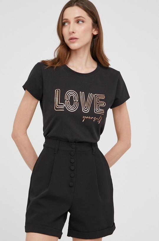 Majica kratkih rukava Answear.LAB print crna F18116.1.DB