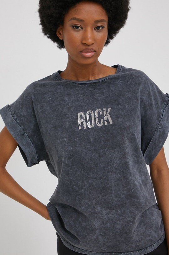 Oblečenie Bavlnené tričko Answear.LAB OTK1438.1W sivá